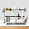 NEX™ 38" Black 2 Tier Stainless Steel Over the Sink Dish Drying Rack